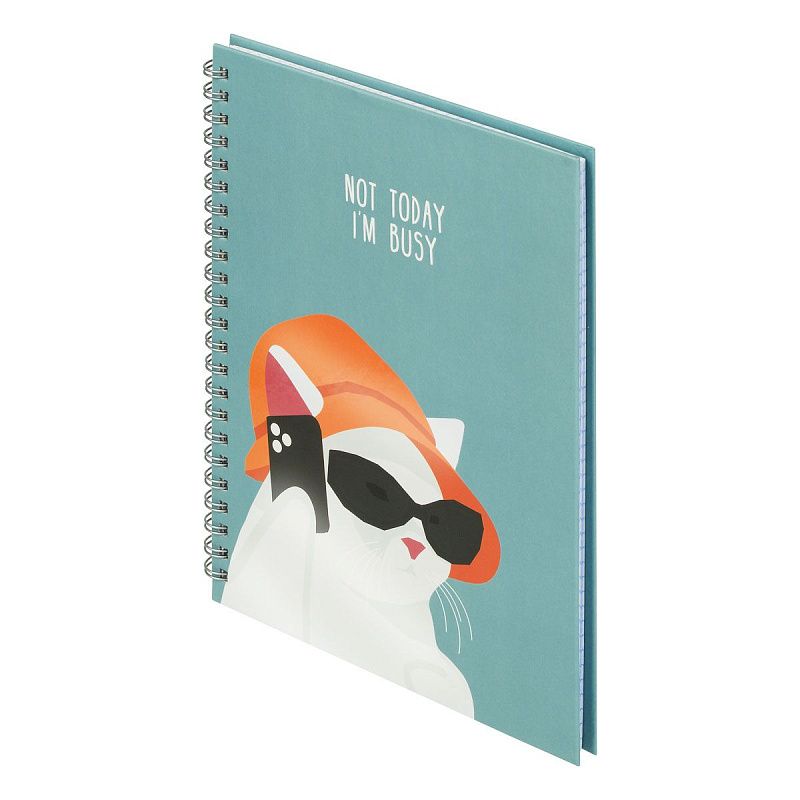 Тетрадь 80л., А5, клетка на гребне BG "I'm busy", матовая ламинация, выб. лак, твердая обложка