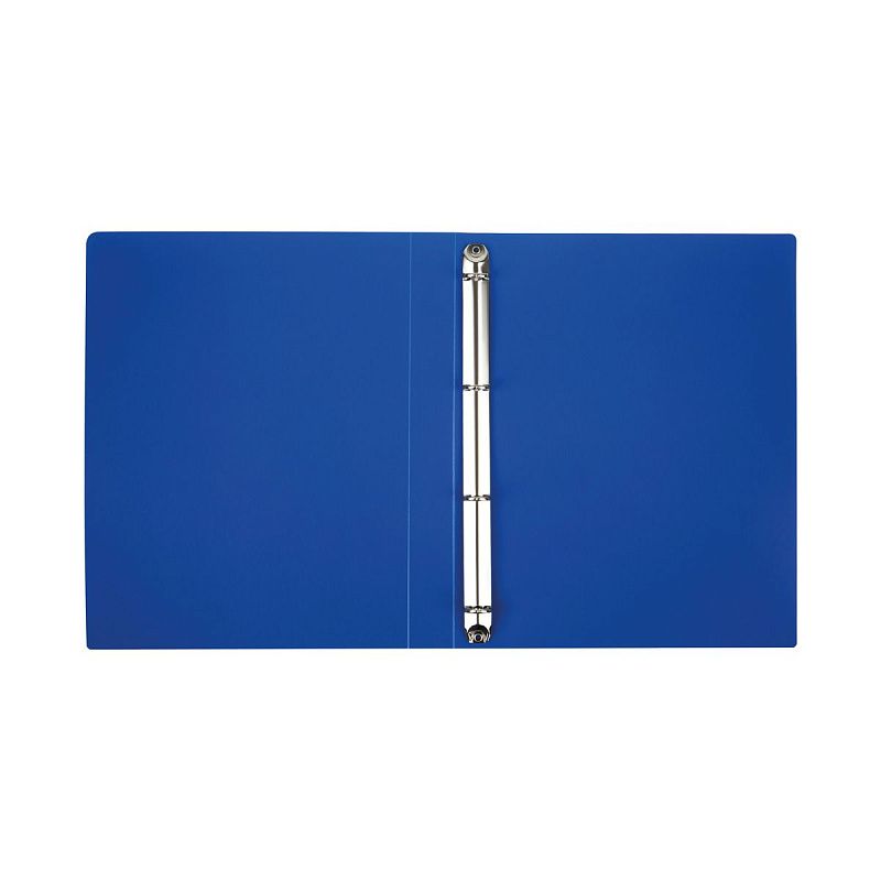 Папка на 4 кольцах СТАММ А4, 40мм, 500мкм, пластик, синяя 