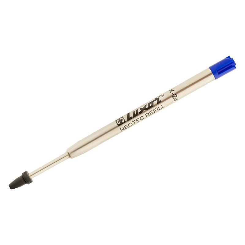 Набор стержней шариковых объемных Luxor, 5шт., синие, 99мм, 1,0мм, метал. корпус, блистер 