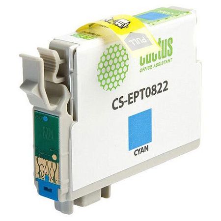 Картридж струйный CACTUS (CS-EPT0822) для EPSON Stylus R270/R390/ RX590, голубой 
