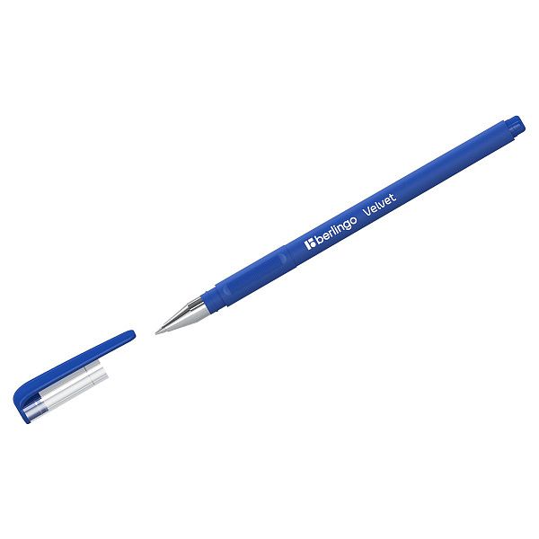 Ручка гелевая Berlingo "Velvet" синяя, 0,5мм, прорезиненный корпус
