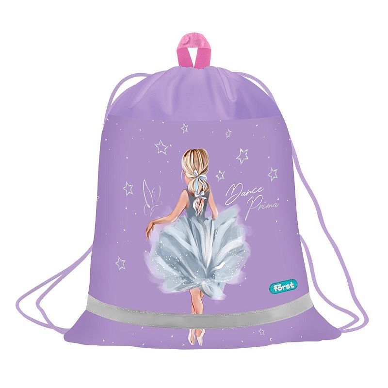 Мешок для обуви 1 отделение Först "Dance Dream", 360*460мм, вентиляционная сеточка, светоотражающая полоса