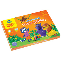УЦЕНКА - Пластилин Мульти-Пульти "Приключения Енота", 16 цветов, 320г, со стеком, картон