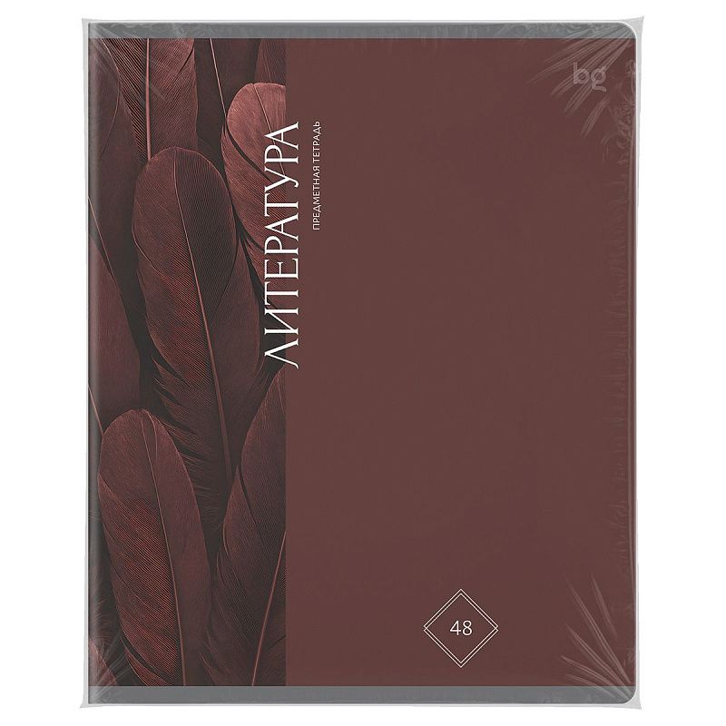 Тетрадь предметная 48л. BG "Гармония знаний" - Литература, soft-touch ламинация