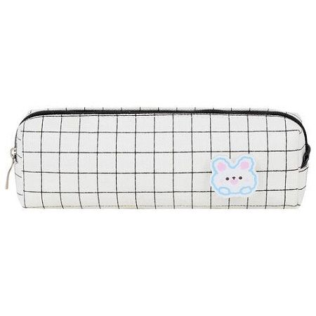 Пенал BRAUBERG, 1 отделение, полиэстер, Sweet bunny, белый, 19х4х6 см, 272304 