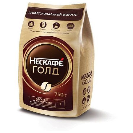 Кофе молотый в растворимом NESCAFE (Нескафе) "Gold", сублимированный, 750 г, мягкая упаковка, 01951, 12348310
