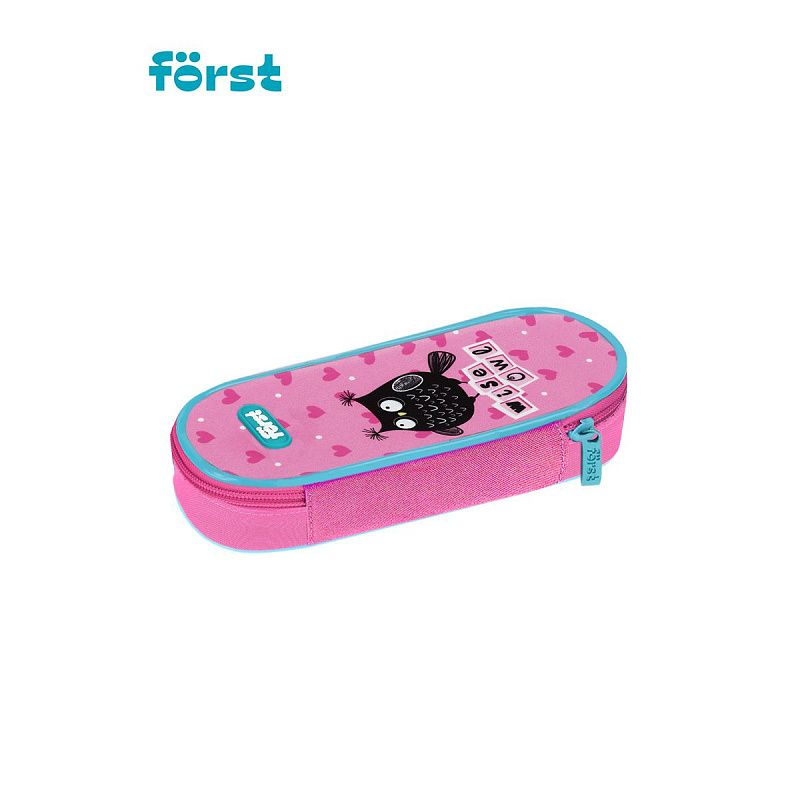 Пенал корпусный 1 отделение, 220*90*45 Först "Black owl", полиэстер 