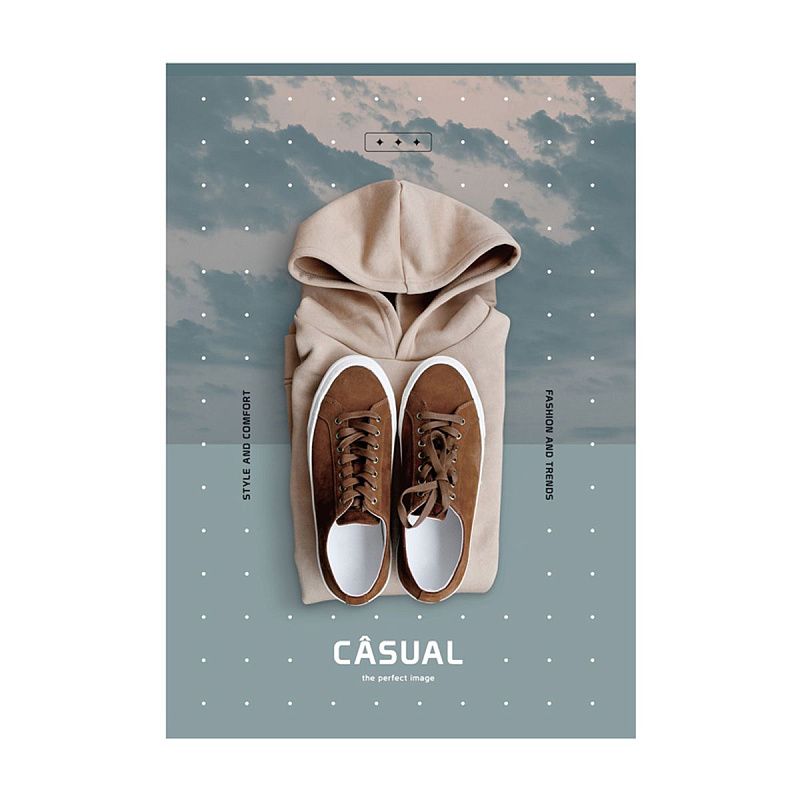 Тетрадь 96л., А4, клетка BG "Men's style", матовая ламинация