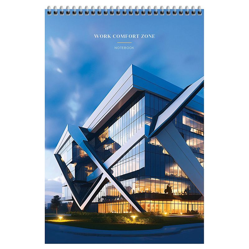 Блокнот А4 80л. на гребне BG "Офис", твердая подложка