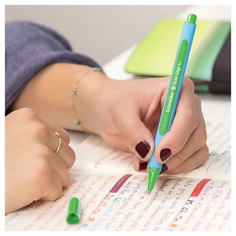 Ручка шариковая Schneider "Slider Edge M" зеленая, 1,0мм, трехгранная 