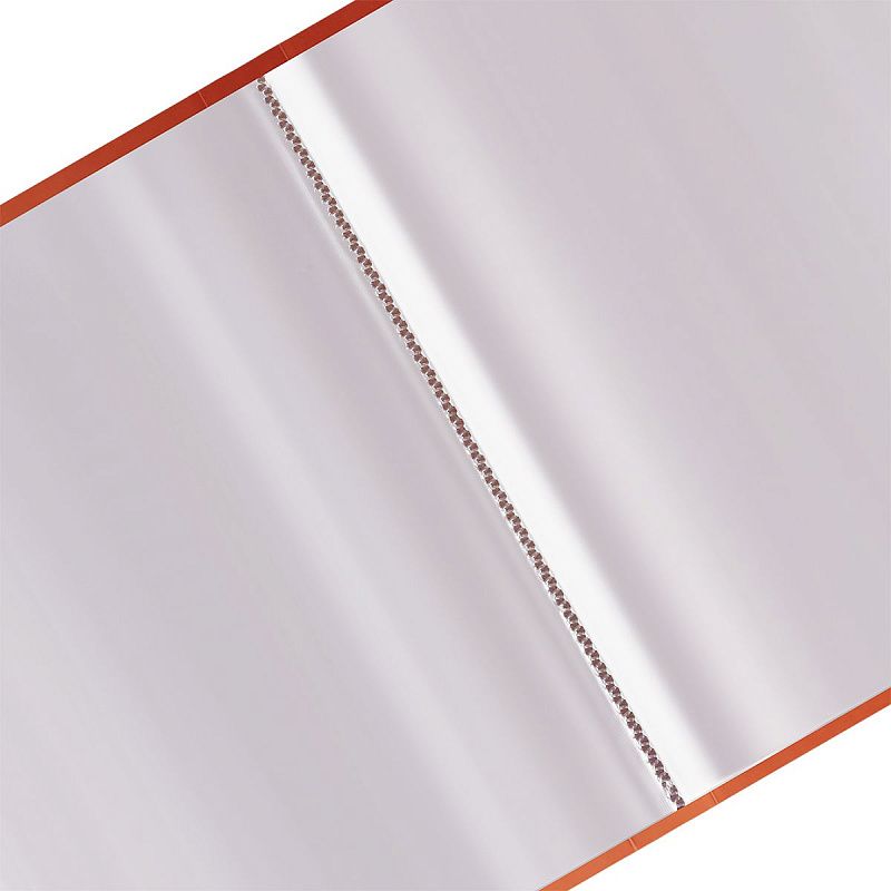 Папка с 40 вкладышами СТАММ "Сияние" А4, 21мм, 700мкм, пластик, оранжевый 