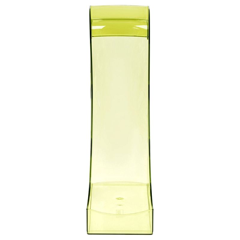 Лоток для бумаг вертикальный СТАММ "Эксперт", тонированный, лайм, ширина 95мм