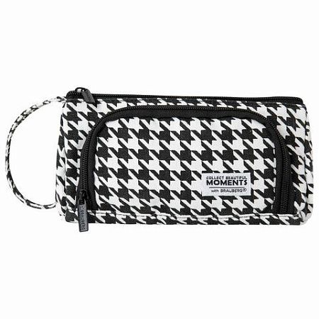 Пенал-косметичка BRAUBERG с ручкой, 1 откидная планка, полиэстер, 22x10х8 см, "Houndstooth", 271560 