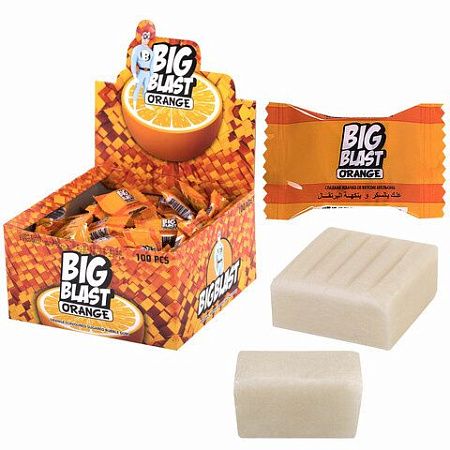 Жевательная резинка BIGBLAST со вкусом Апельсина, 100 шт по 4 г в шоубоксе, ТУРЦИЯ, УТ-00002108