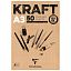 Скетчбук - блокнот 50л., А3 Clairefontaine "Kraft", на склейке, верже, крафт, 120г/м2