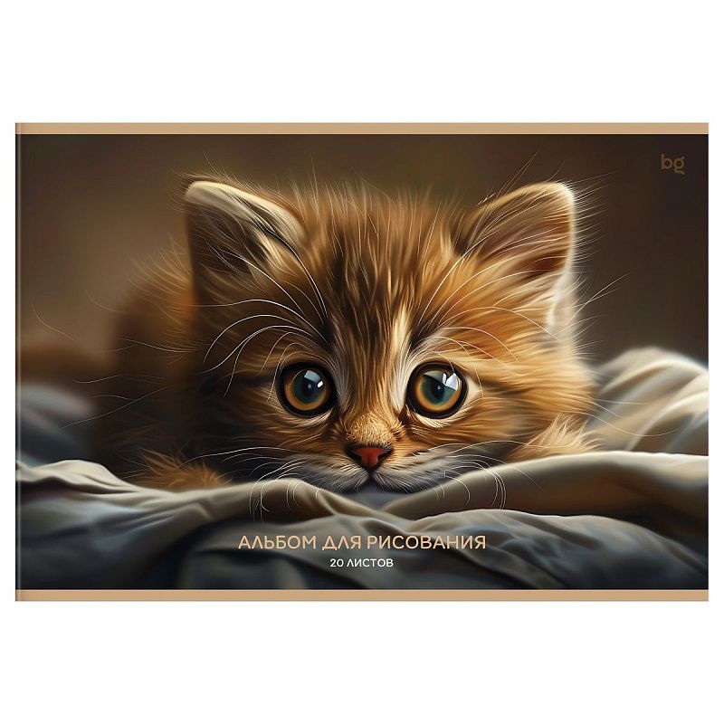 Альбом для рисования 20л., А4, на скрепке BG "Дружок"