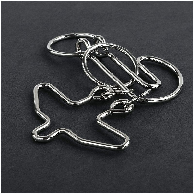 Головоломка металлическая средняя ТРИ СОВЫ, ассорти, 2 уровень сложности 