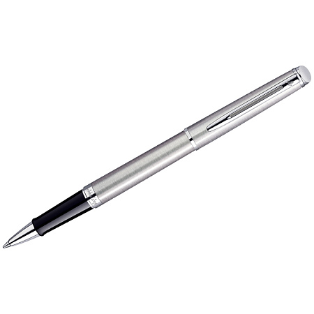 Ручка-роллер Waterman "Hemisphere Stainless Steel PT" черная, 0,8мм, подарочная упаковка