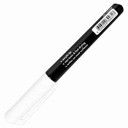 Маркер перманентный BRAUBERG WHITE EXTRA, БЕЛЫЙ, круглый наконечник 3 мм, 152488 