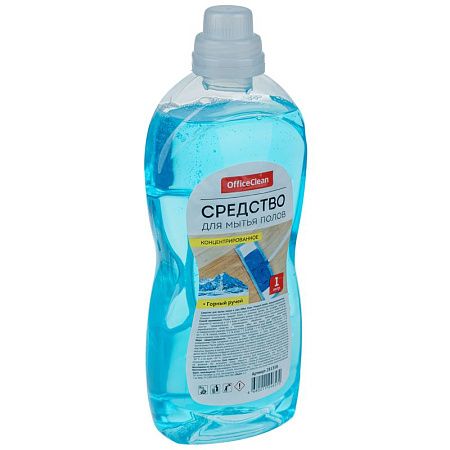 Средство для мытья полов и стен OfficeClean "Горный ручей", концентрат 1л 