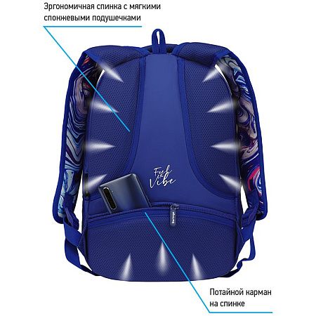 Рюкзак Berlingo inStyle "Liquid Wave" 41*27*20см, 3 отделения, 1 карман, эргономичная спинка 