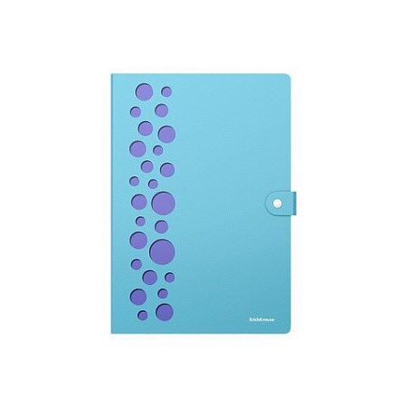 Папка-органайзер на кнопке 4 отделения, ERICH KRAUSE Diagonal Pastel, 600 мкм,до 150 л,А4,асс.,61211 