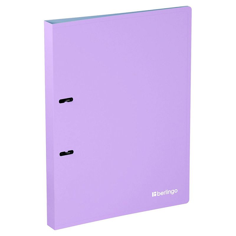 Папка на 2 кольцах Berlingo "Haze" А4, 24мм, 600мкм, D-кольца, с внутр. карманом, софт-тач, ассорти 