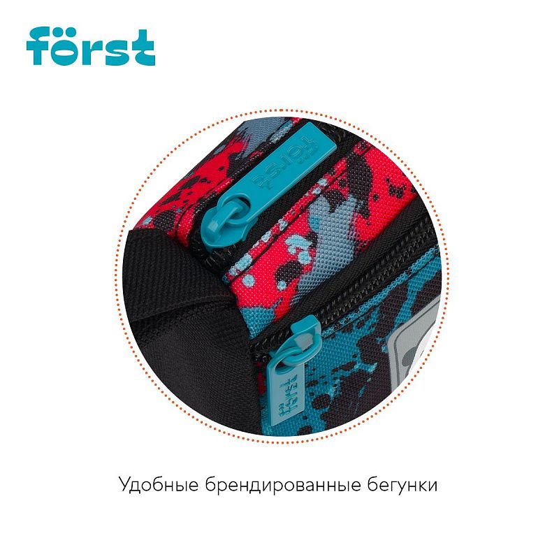 Пенал мягкий 1 отделение, 1 карман, 220*100*60 Först "Sweet panda", текстиль 