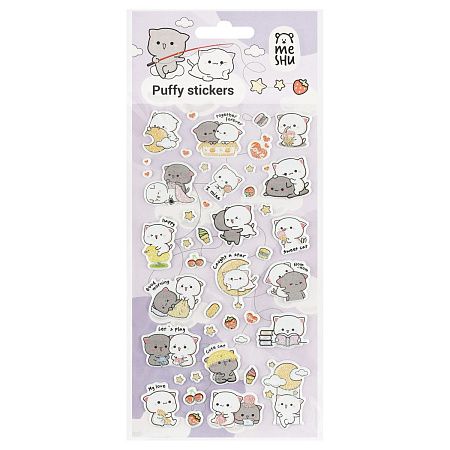 Наклейки объемные MESHU "Cute kittens", 10*23см, пакет европодвес