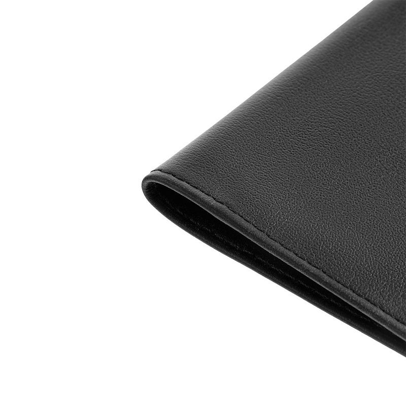 Обложка для паспорта OfficeSpace натуральная кожа Орфей, текстура гладкая, тиснение "PASSPORT", черный 