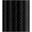 Упаковочная бумага глянц. 70*100см, MESHU "Pattern on black", 80г/м2, ассорти 5 дизайнов