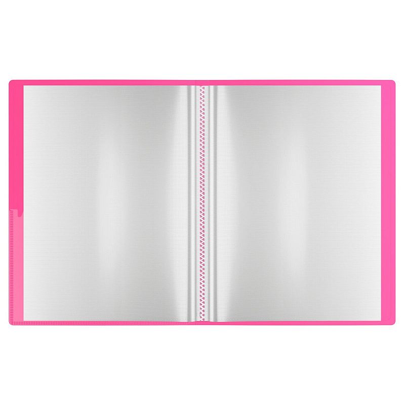 Папка с 10 вкладышами Berlingo "Your Way", 17мм, 600мкм,  розовый неон, с внутр. карманом 