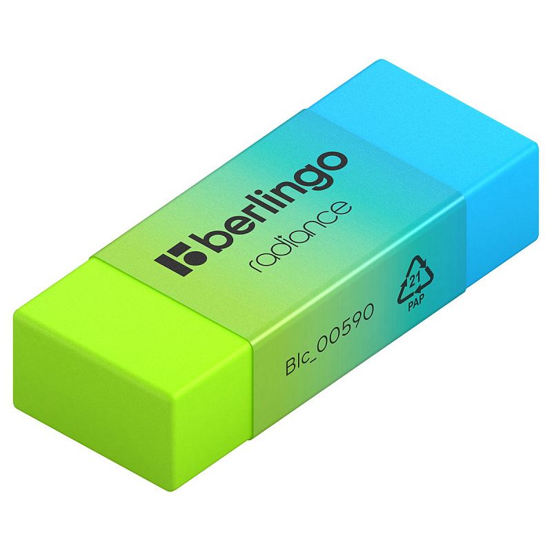 Ластик Berlingo "Radiance ", прямоугольный, цвета ассорти, 50*18*10мм 