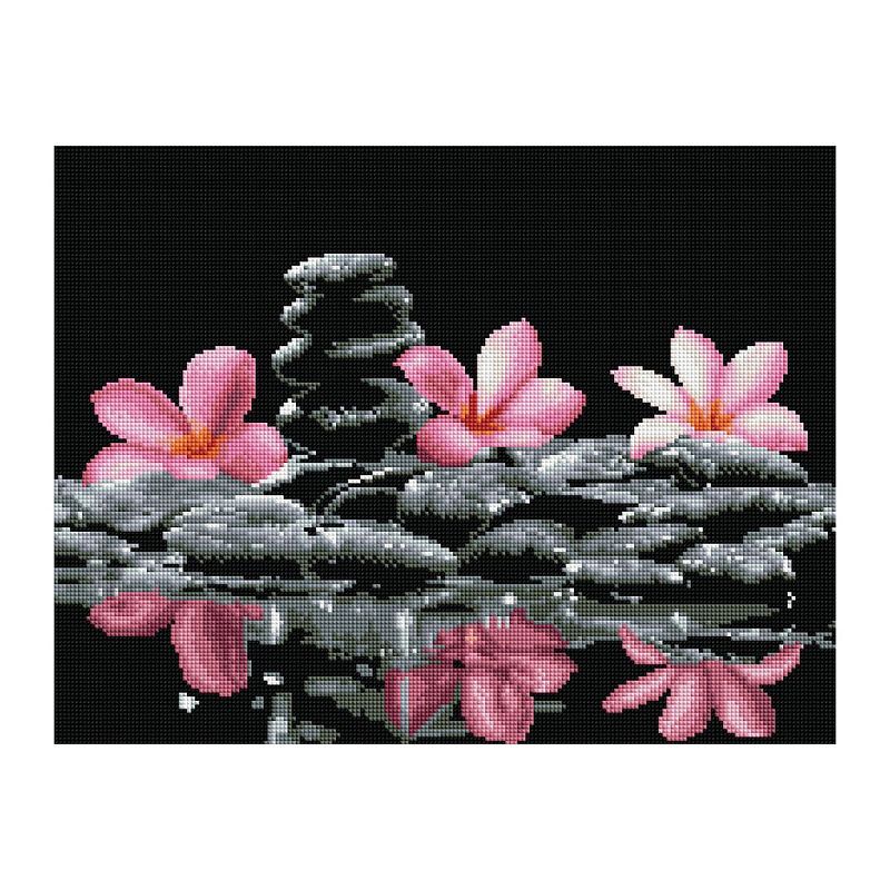 Алмазная мозаика ТРИ СОВЫ "Спокойствие", 40*50см, холст на деревянном подрамнике, картонная коробка с пластиковой ручкой