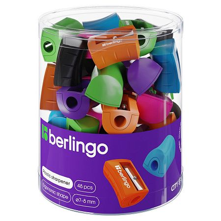 Точилка пластиковая Berlingo "City Style" 1 отверстие, ассорти 