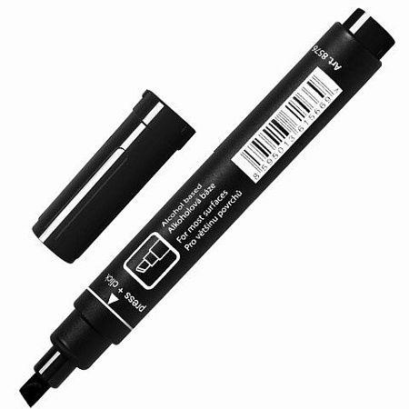 Маркер перманентный CENTROPEN 8576, ЧЕРНЫЙ, скошенный наконечник, 1-4,6 мм, 5 8576 0112 