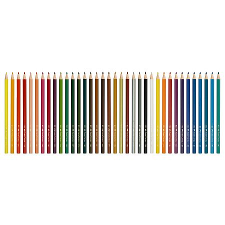 Карандаши цветные Faber-Castell "Замок", 36цв., шестигр., заточ.+точилка, картон, европодвес