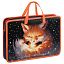 Папка с ручками А4 ArtSpace "The Magic Fox", пластик, на молнии, 70мм