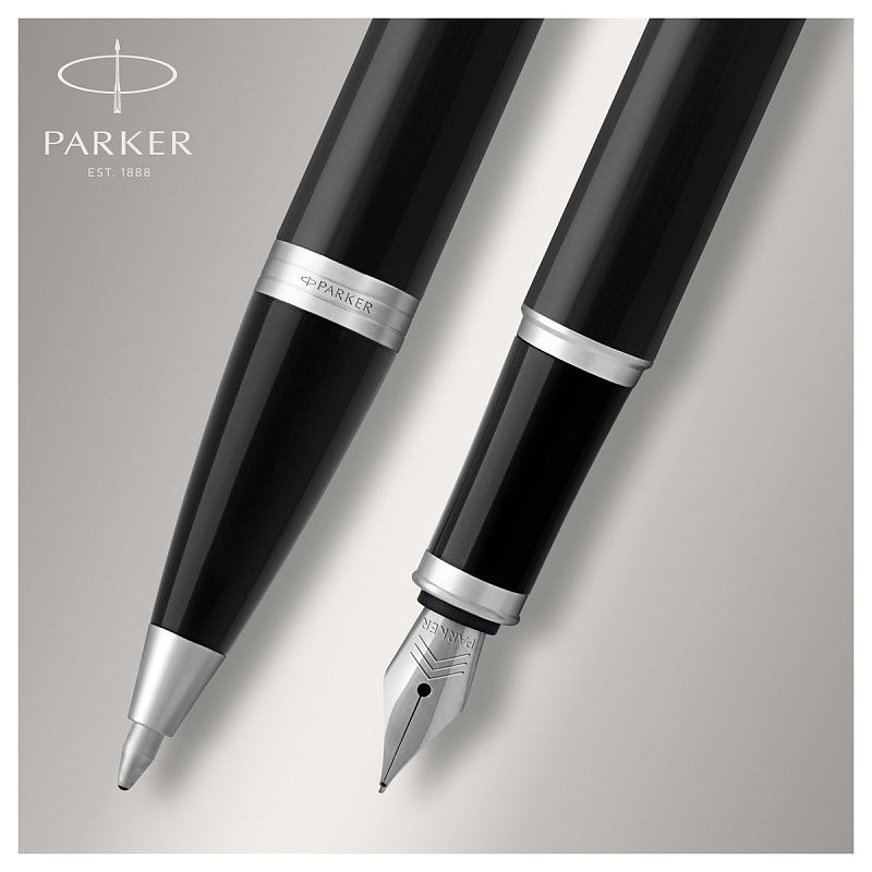 Набор Parker "IM Black CT": ручка шариковая, 1,0мм и ручка перьевая, 1,0мм, подарочная упаковка 