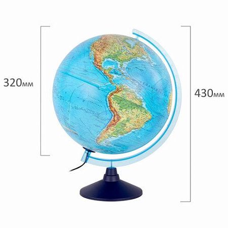 Глобус интерактивный физический/политический Globen, диаметр 320 мм, с подсветкой, INT13200288 