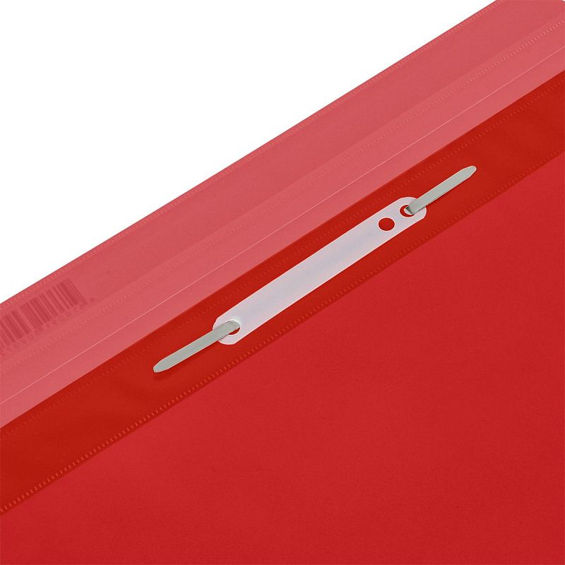 Папка-скоросшиватель пластик. СТАММ А4, 180мкм, красная с прозр. верхом 