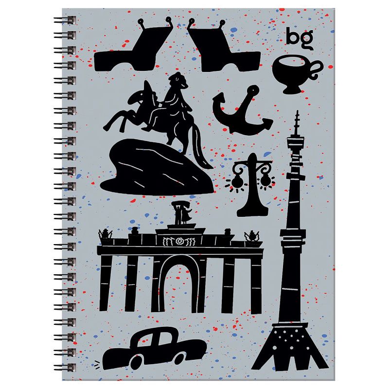 Записная книжка А6 96л., на гребне BG "Экспонат", глянцевая ламинация, твердая обложка