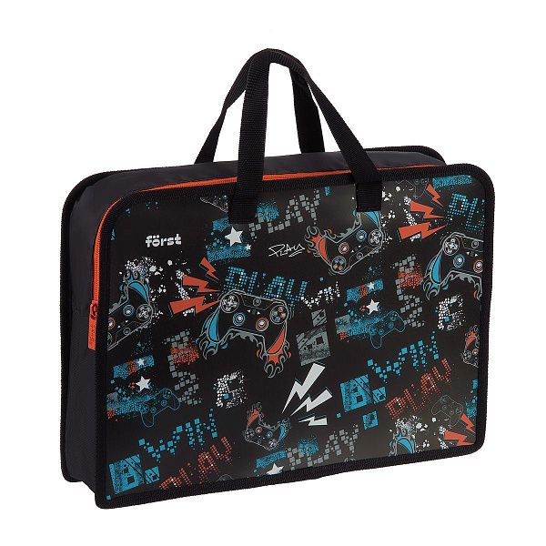 Папка с ручками 1 отделение, А4 Först "Flawless Victory", 340*245*75мм, пластик, на молнии