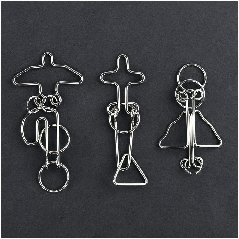 Головоломка металлическая средняя ТРИ СОВЫ, ассорти, 2 уровень сложности 