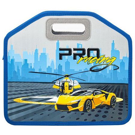 Папка-сумка ЮНЛАНДИЯ, 1 отделение, фетровые ручки, 34х30х11 см, "Proracing", 271632 