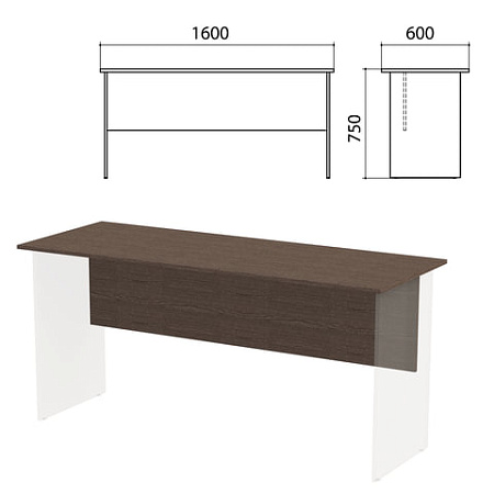 Столешница, царга стола письменного "Канц" 1600х600х750 мм, цвет венге, СК20.16.1