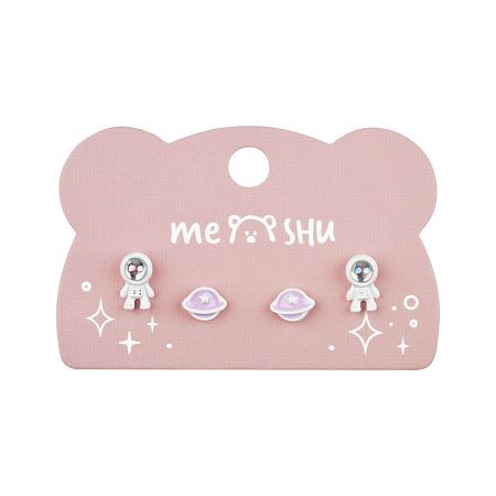 Серьги MESHU "Space", бижутерия, 2 пары, европодвес