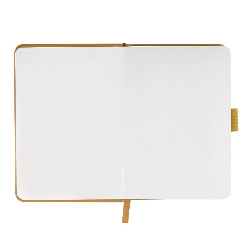 Скетчбук 100л., А6 Гамма "Студия", золото, твердая обложка, на резинке, белая, 110г/м2