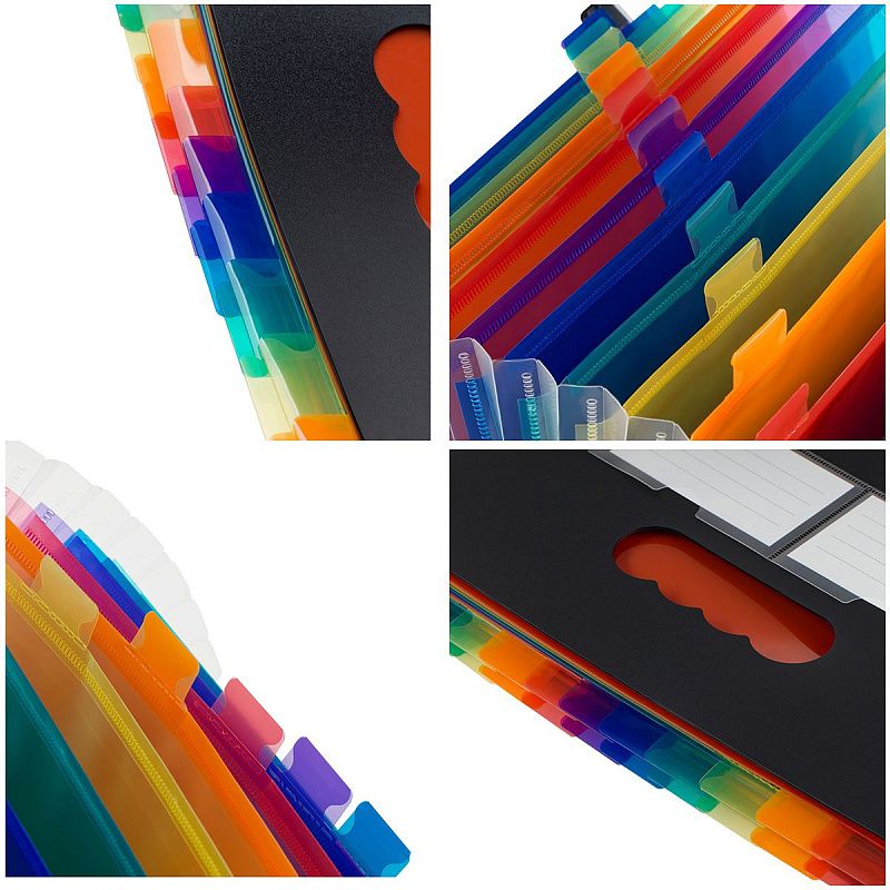 Лоток-органайзер для хранения документов СТАММ А4, 25 отделения,  черный 