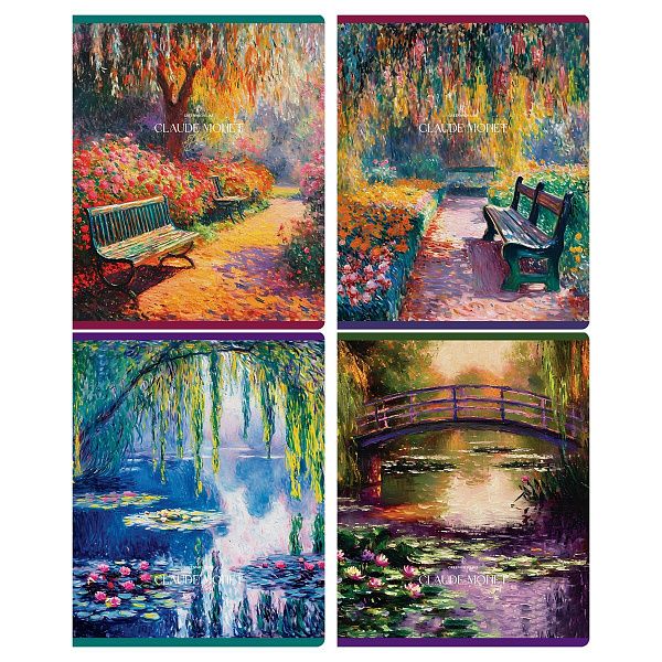 Тетрадь 48л., А5, клетка Greenwich Line "Scenery", матовая ламинация, тиснение фольгой, 70г/м2